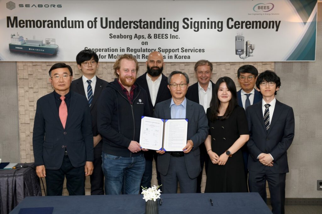 Seaborg signs MOU with South Korean nuclear regulatory company BEES